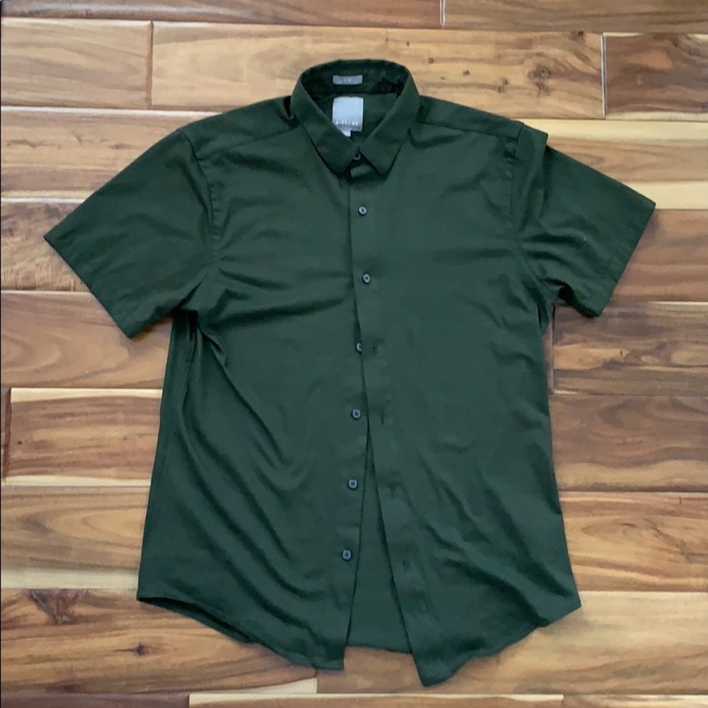 Medium A-Frame Green Button up Slim